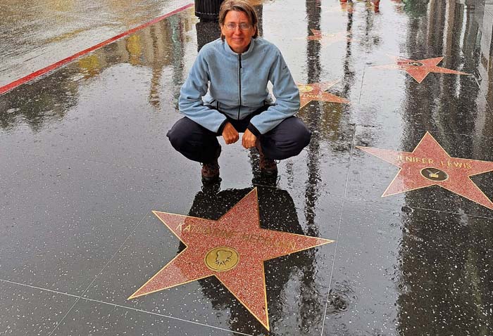 all die Stars am Walk of Fame in Hollywood sind frisch geduscht