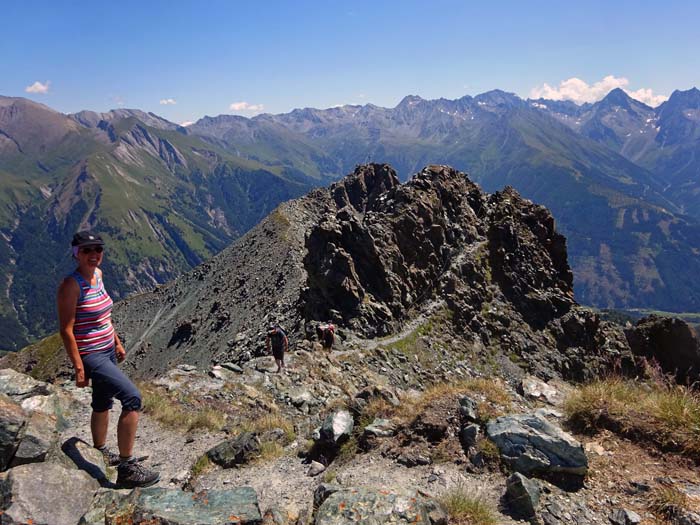 am zweiten Gipfel: Blauer Knopf, noch 20 m höher als die Blauspitze am zweiten Gipfel: Blauer Knopf, noch 20 m höher als die Blauspitze