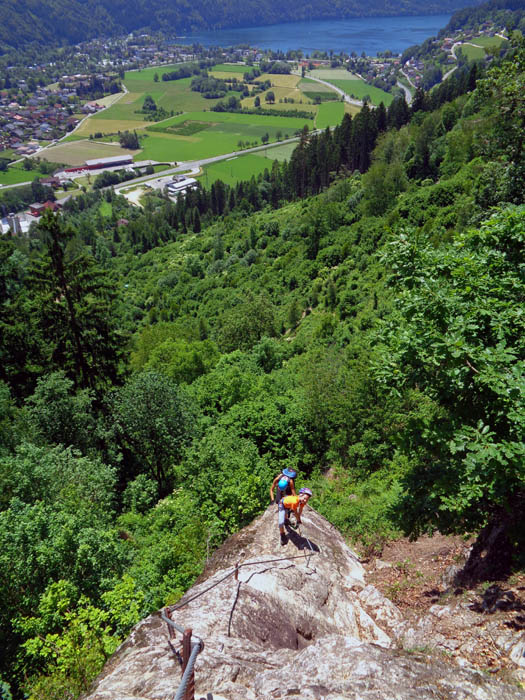 dieser zweite Klettersteig in der Breitwand kann - im Gegensatz zur „Luft“ - auch für klettertüchtige Kinder empfohlen werden