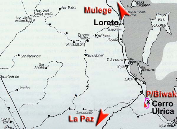 Karte Cerro Ulrica