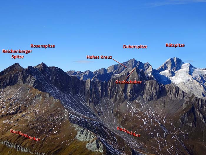 ... hier im Detail; Rosenspitze, Reichenberger Spitze und Hohes Kreuz im Archiv ... hier im Detail; Rosenspitze, Reichenberger Spitze und Hohes Kreuz im Archiv