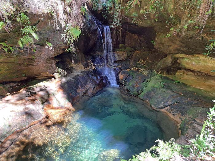 ... bis wir schließlich den malerischen Blauen Teich ... ... bis wir schließlich den malerischen Blauen Teich ...