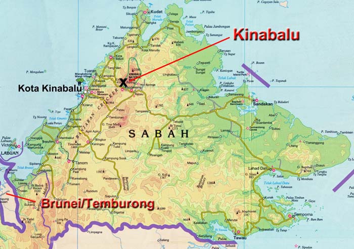 Karte Sabah