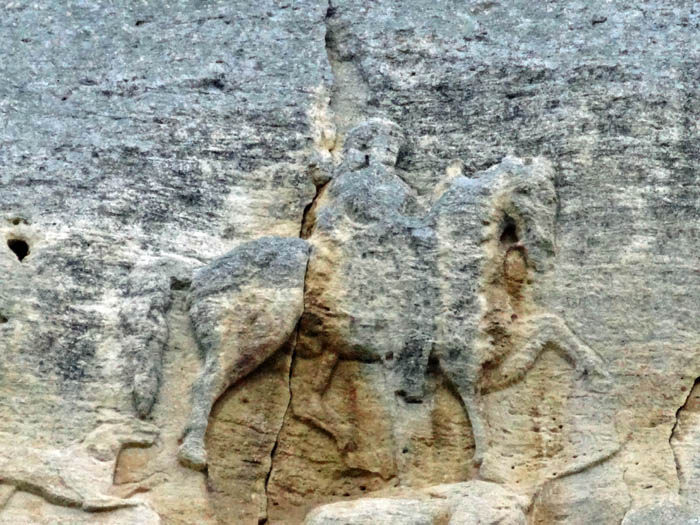 ... das in Europa einzigartige Felsrelief des 20 m hohen Madara-Reiters