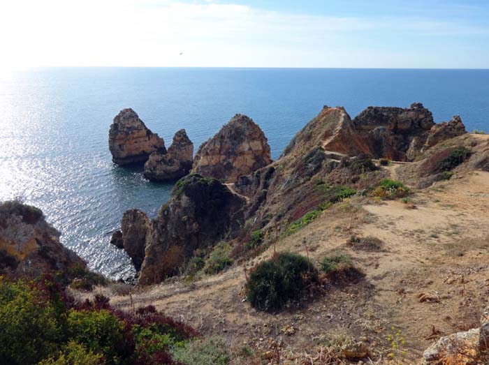 ab dem Cabo de São Vicente zieht die portugiesische Küste gegen Osten in Richtung Mittelmeer
