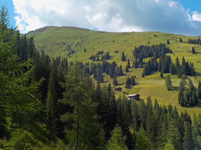 die Bloshütte im hinteren Zwenewaldtal - erreichbar auch mit Hüttentaxi - ist Ausgangspunkt der Überschreitung