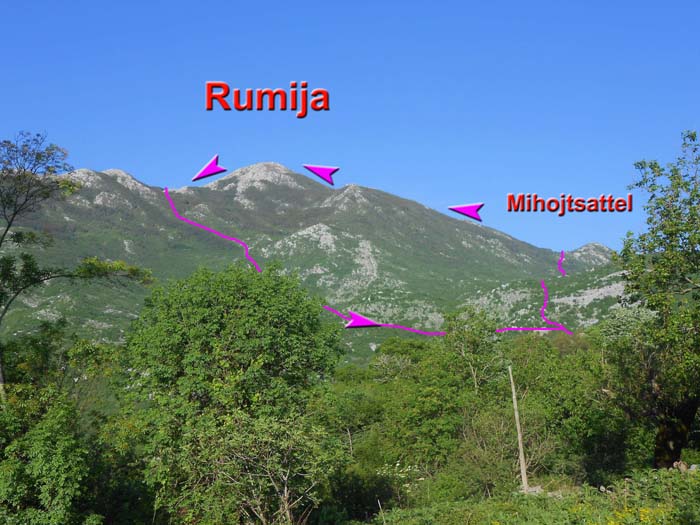 die sehr eigenwillige Rumija-Runde von OSO; im Bereich des Abstieges sollte ...