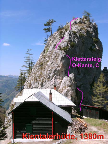 bei der Kientalerhütte ist der erste Teil des Rundkurses geschafft - aber erst etwa ein Fünftel der Gesamtstrecke; eine tolle Bereicherung des Wanderprogramms bietet der kurze Klettersteig auf den Turmstein