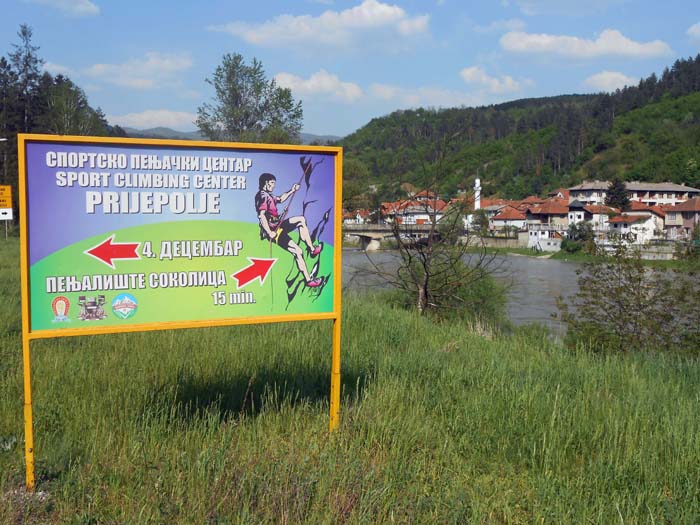 zuletzt noch eine Überraschung jenseits der Grenze: Das serbische Städtchen Prijepolje will sich klammheimlich zum Sportkletterzentrum mausern?