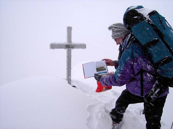 Proles Gipfelkreuz - der Wetterbericht hat diesmal wohl nicht ganz gestimmt