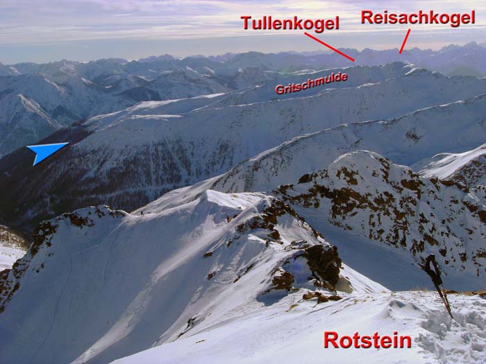 das Gipfelpaar Tullenkogel - Reisachspitze von NO