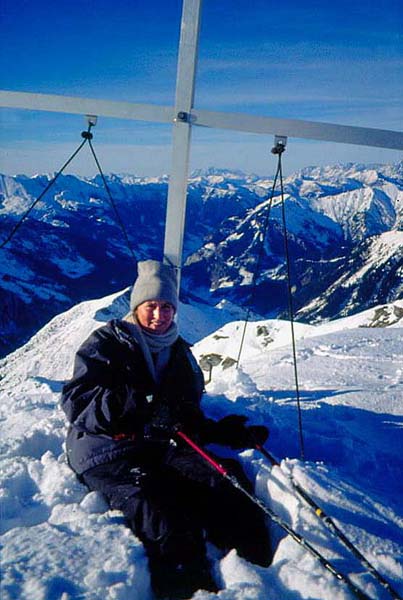 November 1999: Ulli blutjung, auch das Gipfelkreuz noch heil
