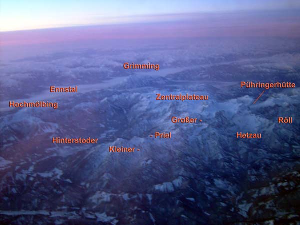 Luftaufnahme Totes Gebirge Ost von N